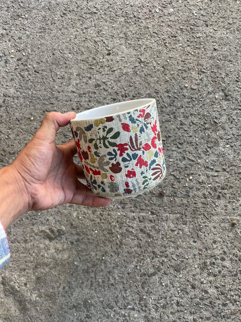 Matisse-esque Floral Decorative Flower Pot
