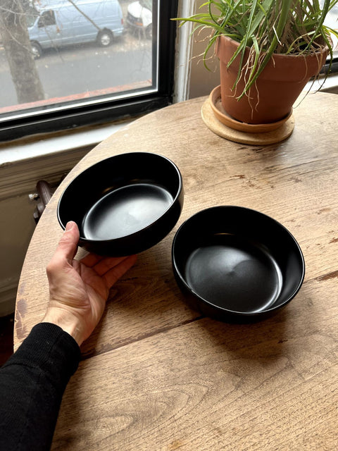 Matte Black Bowls Set