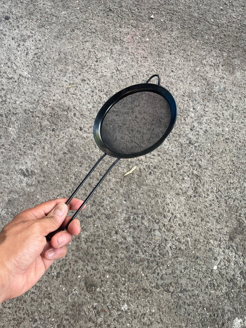 Medium-sized Black Mesh Strainer