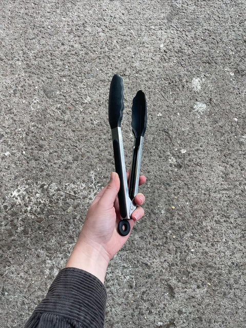 Metal And Silicone Kitchen Tongs