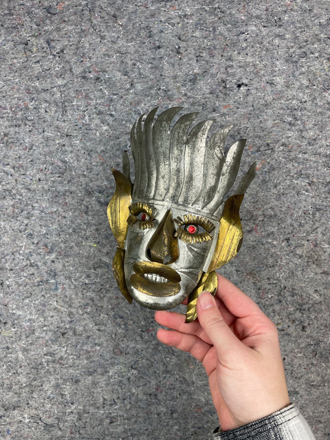 Metal Decorative Tribal Mask