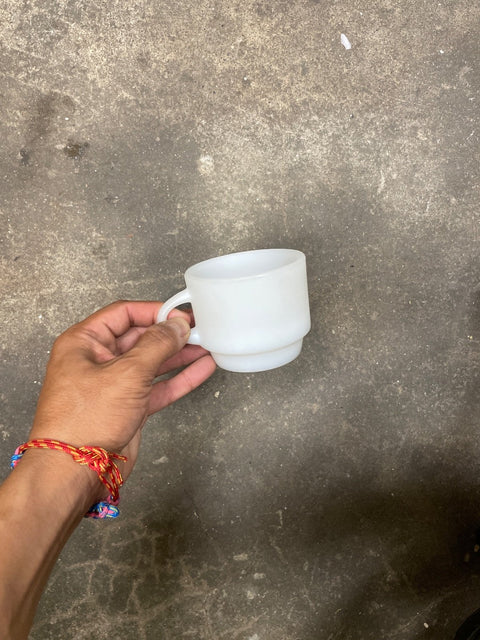 Milk Glass Coffee Mug