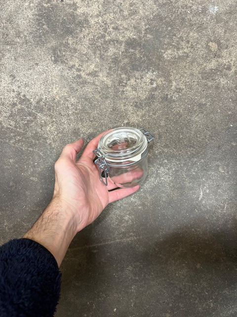 Mini Hinged-Lid Glass Jar