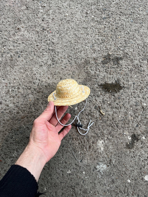 Mini Straw Hat For Pets, or for a Labubu