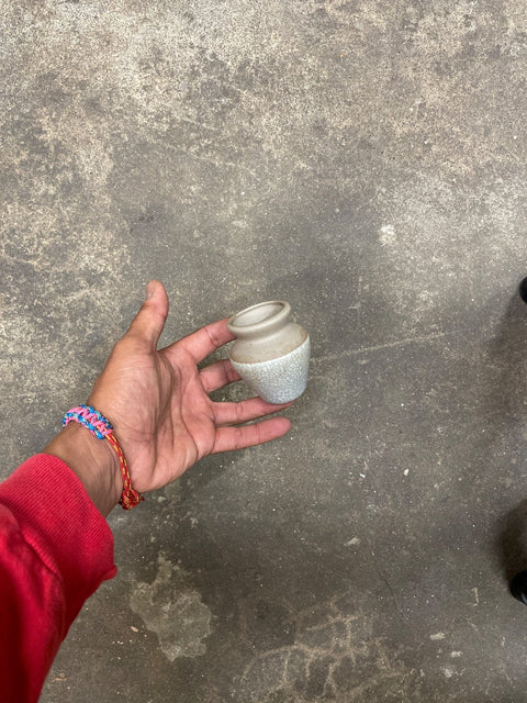 Miniature Crackle Glaze Pottery Vase