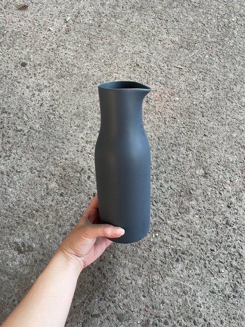 Minimalist Charcoal Ceramic Pitcher