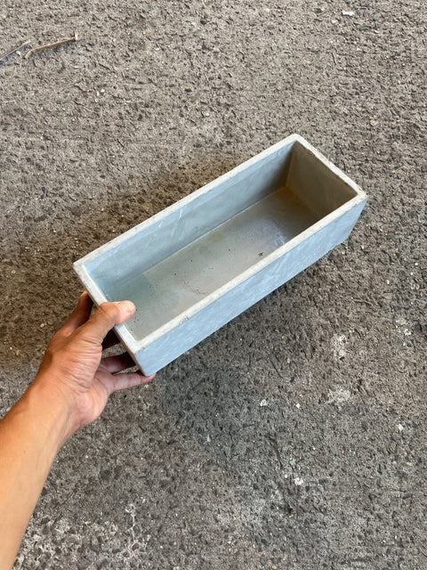 Minimalist Concrete Planter, 12x4x5”