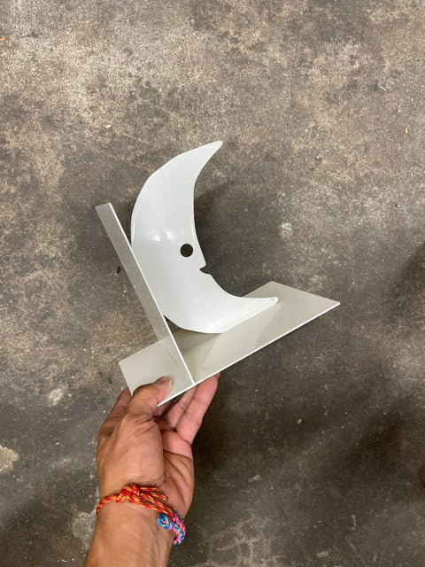 Minimalist Smiling Moon Sculpture