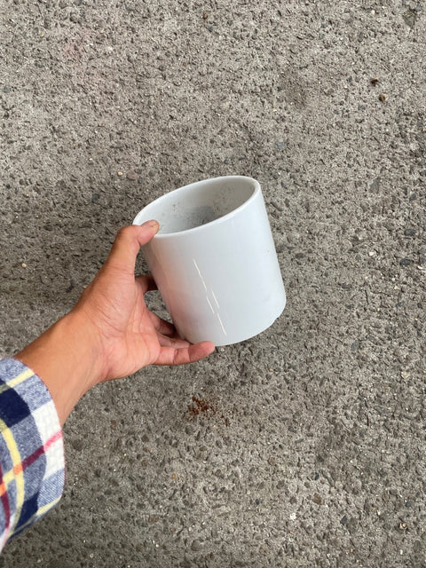 Minimalist White Ceramic Planter