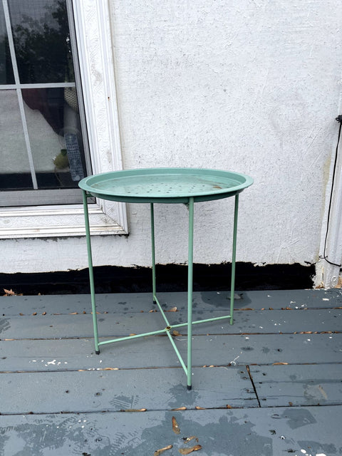 Mint Metal Green Accent Table, 18"