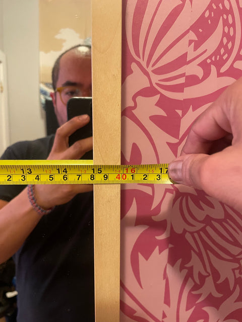 Modern-trimmed Standing Mirror, 43x60"