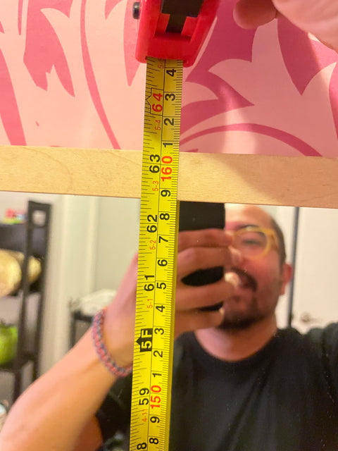 Modern-trimmed Standing Mirror, 43x60"