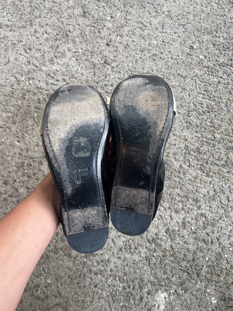 Miu Miu Embellished Ballerinas, Sz 38.5EU