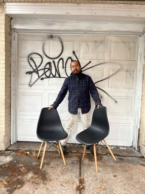 Modern Black Chair Set