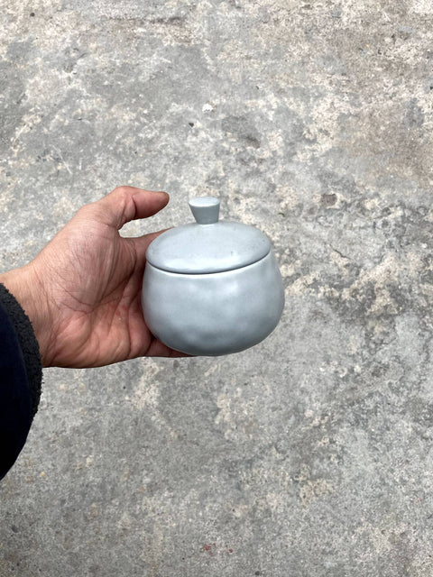 Modern Gray Storage Jar