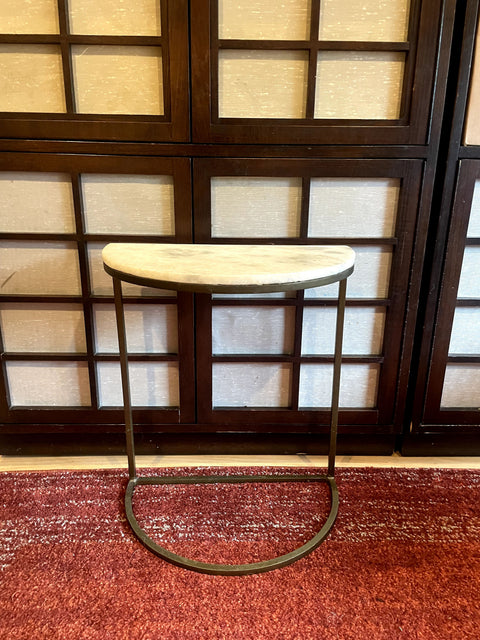 Modern Marble Nesting Accent Table, 9.5"x15"