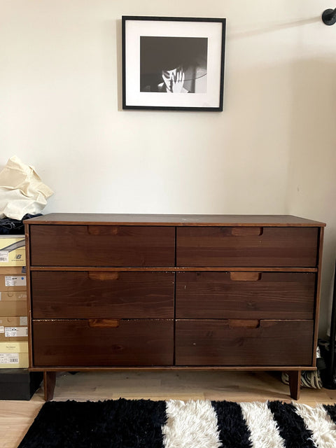 Modern Wooden Dresser, 28"x50"x15"