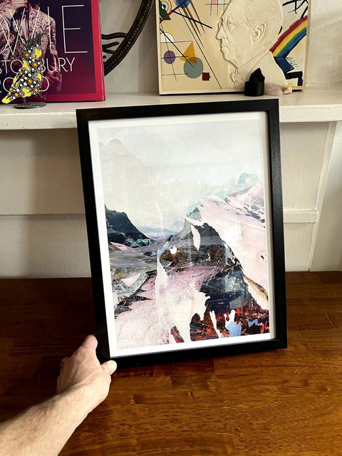 Mountain Abstract Framed Print, 13x17"