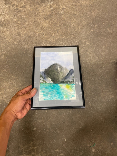 7.5 x 10" Frame with a Watercolor Inside