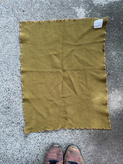 Mustard Waffle Knit Towel