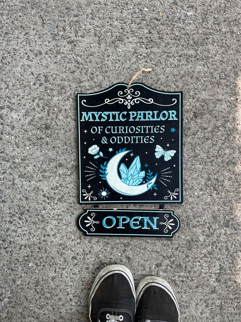 Mystic Parlor Open Sign