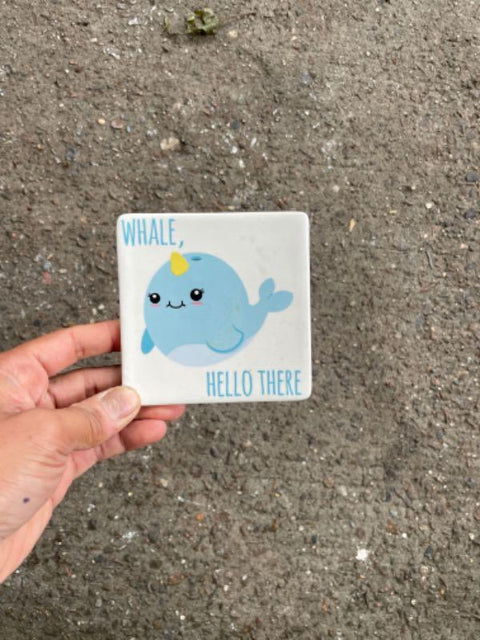 Narwhal Hello There Tile