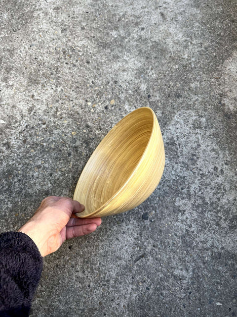 Natural Bamboo Serving Bowl