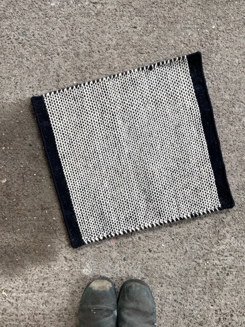 New Zealand Wool Woven Black-Edged Rug