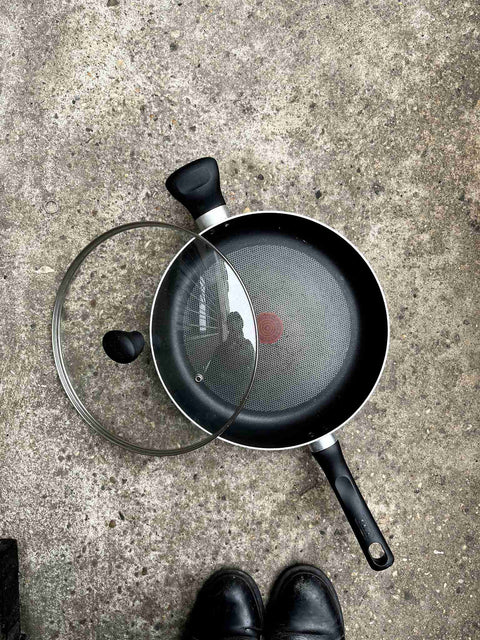 Tefal Frying Pan with Lid, Used Bottom