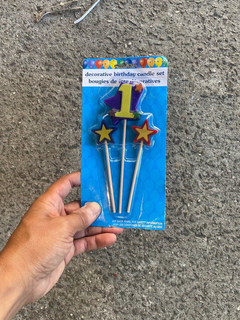Number One Candle Set