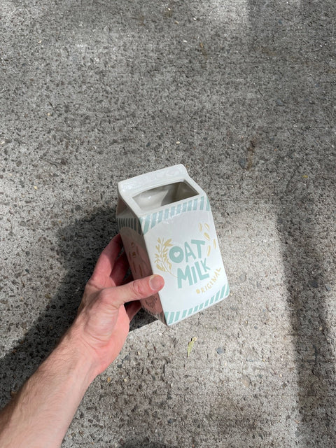 Oat Milk Ceramic Flower Pot