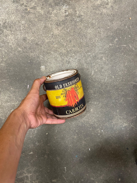 Old Fashioned Carrot Paint Can That's Really a Vase
