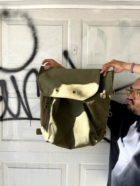 One Strap Military Olive Green Canvas Bag