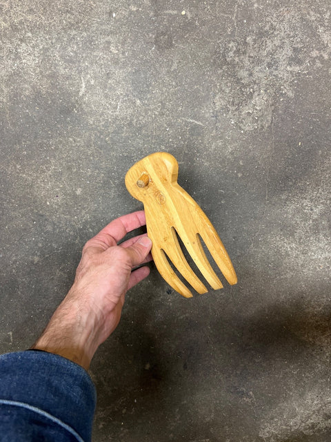 One Wooden Salad Hand