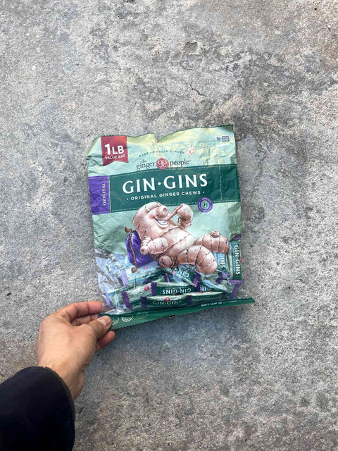 Open Pack of Gin-Gins Ginger Chews