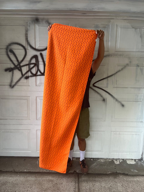 Orange Patterned Yoga Towel