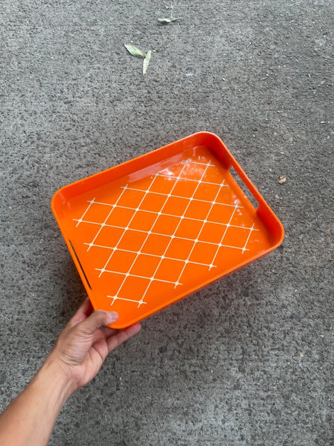 Orange Retro Serving Tray