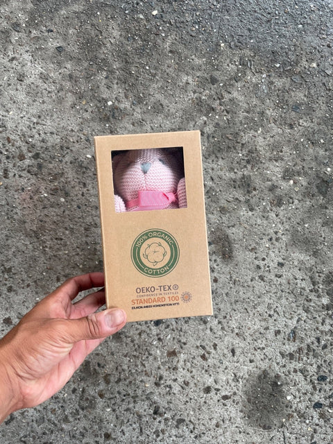 Organic Pink Cotton Bear