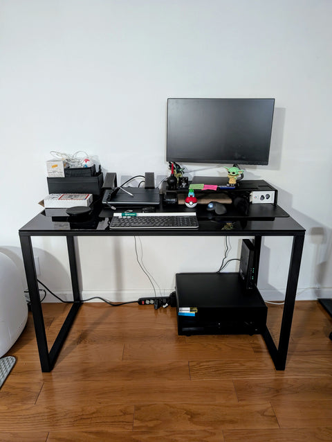 UMBUZÖ Black Glass And Metal Desk (We Have 2!)