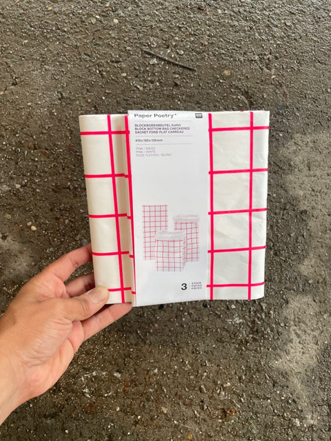 Paper Poetry Checkered Bags
