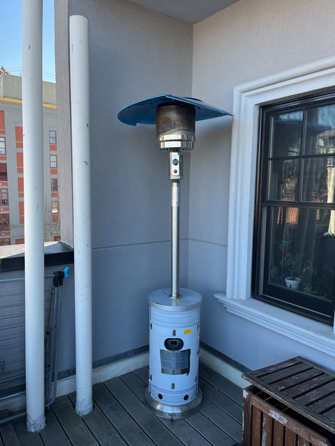 Patio Heater & Cover (Top Shield Slightly Bended)