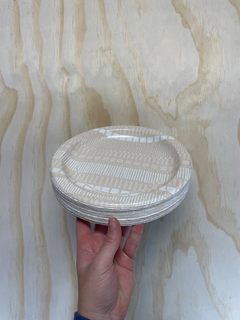 Patterned Paper Plates Stack