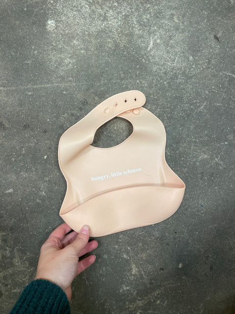 Peach Silicone Baby Bib