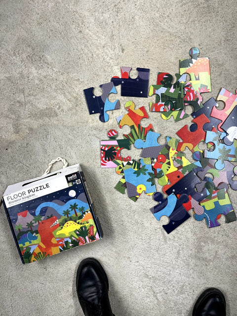 Petit Collage Dinosaur Kingdom Floor Puzzle, 24 Pieces