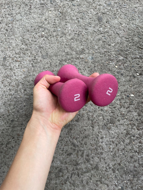 Pink 2 Lb Dumbbells