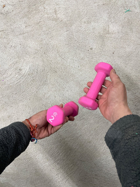 Pink 2lb Dumbbells