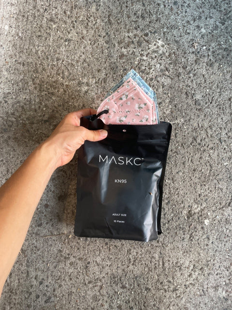 Pink & Blue Floral KN95 Face Mask (pack of 10)