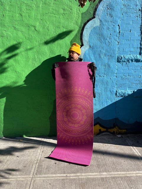 Pink Gaiam Yoga Mat & Carry Strap
