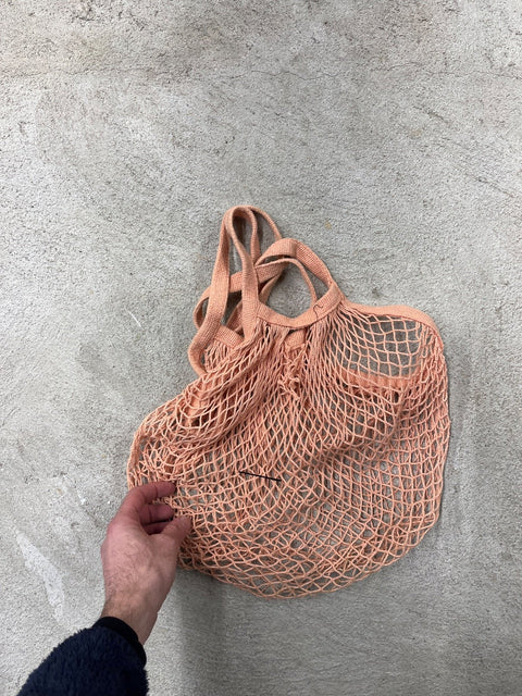 Pink Mesh Shopping Bag