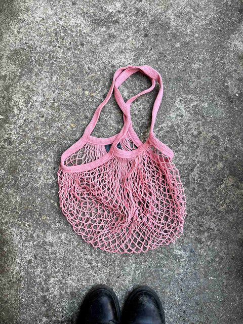 Pink Mesh Tote Bag
